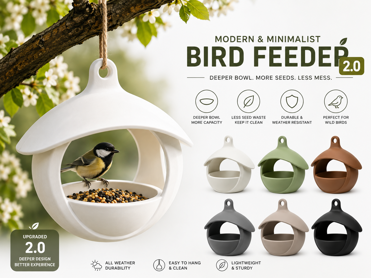 Bird Feeder 2.0 3D printable design
