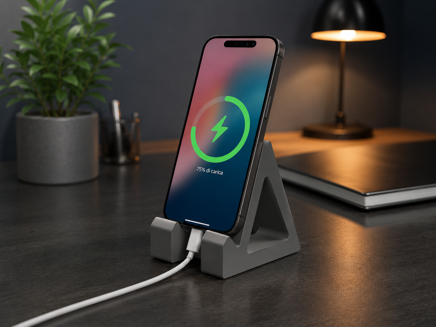 Minimal Desktop Smartphone Holder 3D printable design