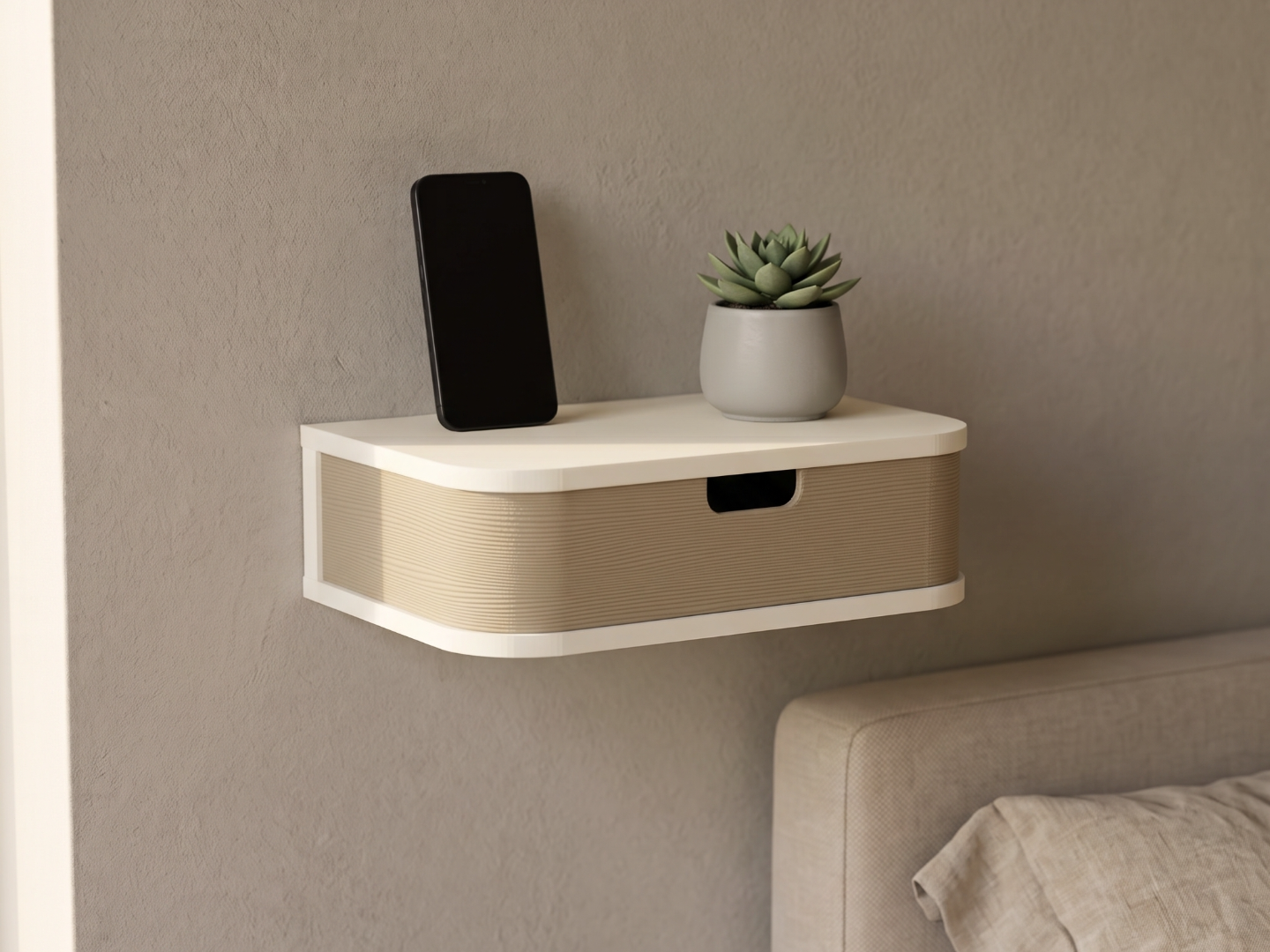 Floating Shelf with Drawer 3D printable design