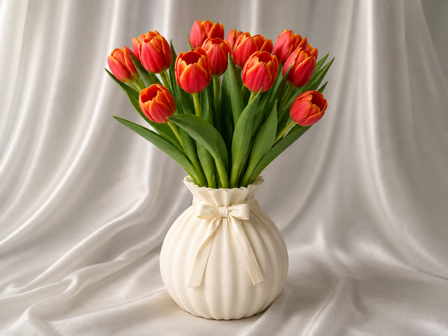 Bow Dress Vase — Elegant Decorative Flower Vase 3D printable design