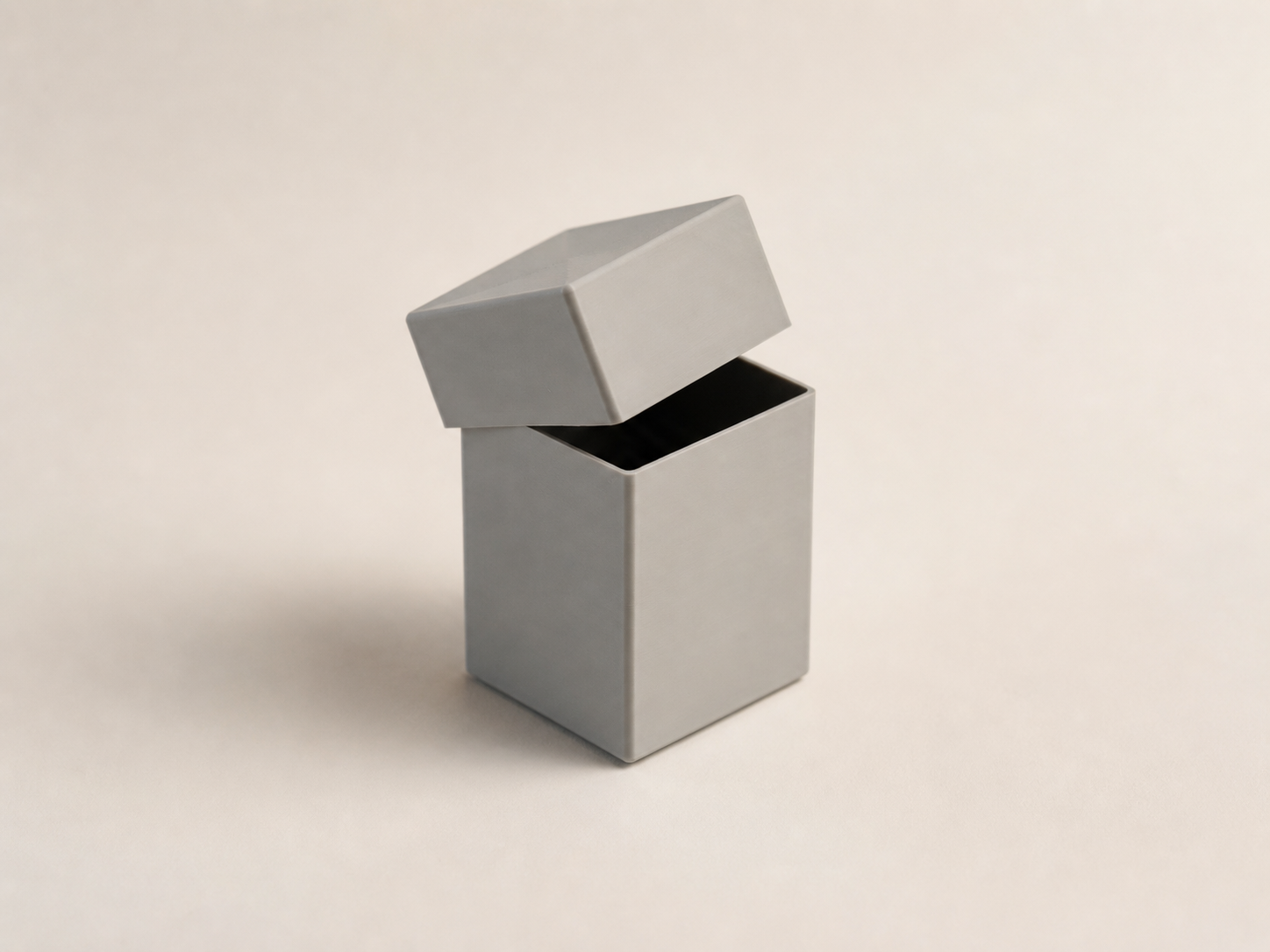 Square Storage Box with Lid — 50x80 mm, Vase Mode Print 3D printable design