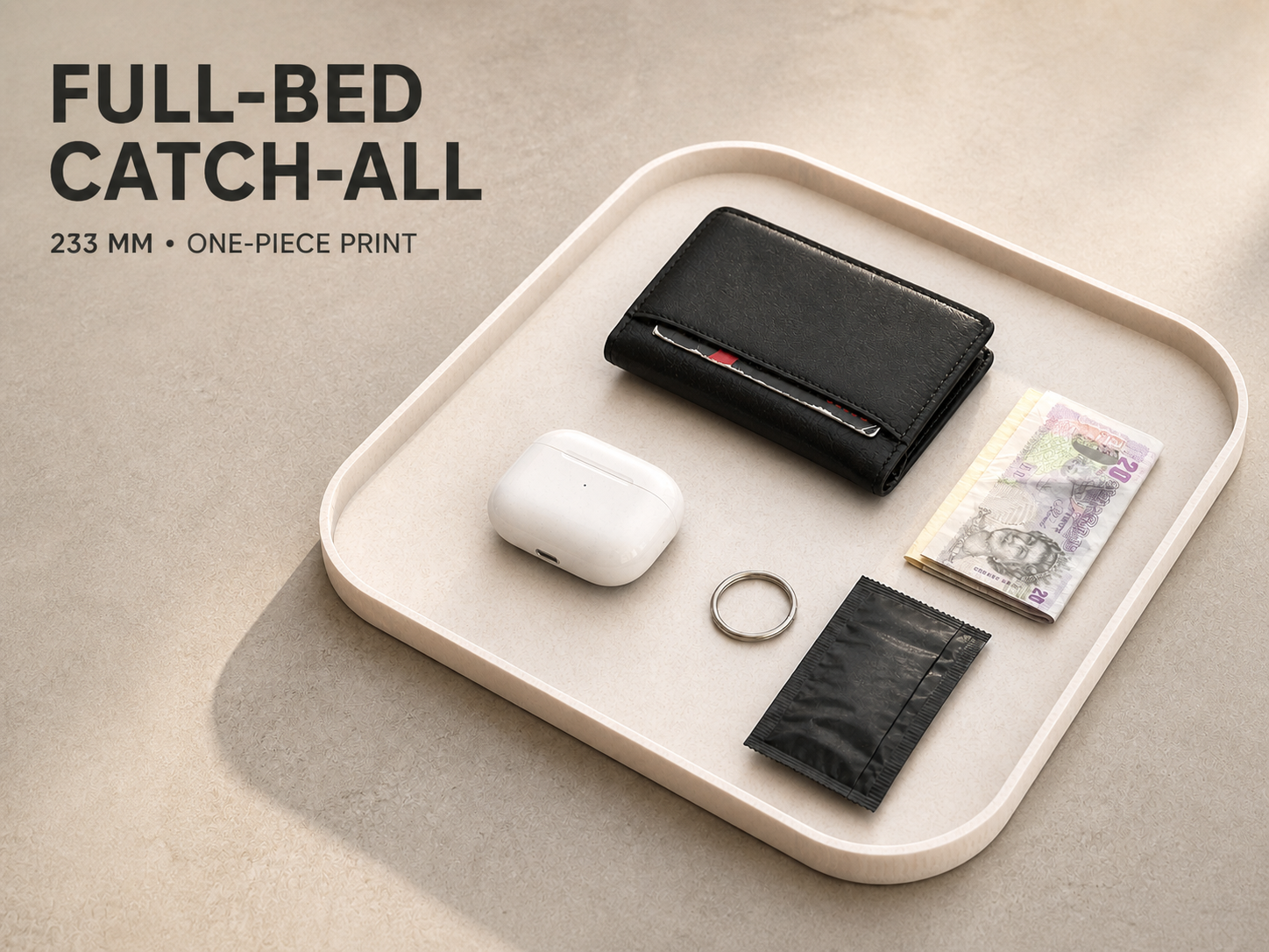 233 mm Full-Bed Catch-All Tray 3D printable design