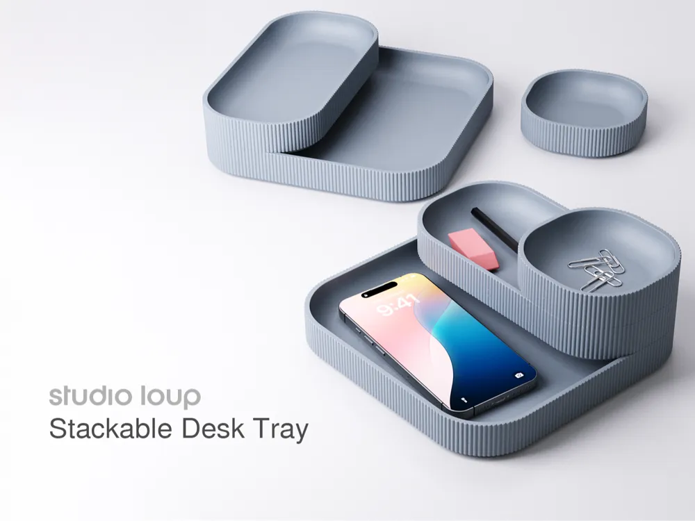 Stackable Desk Trays 3D printable design
