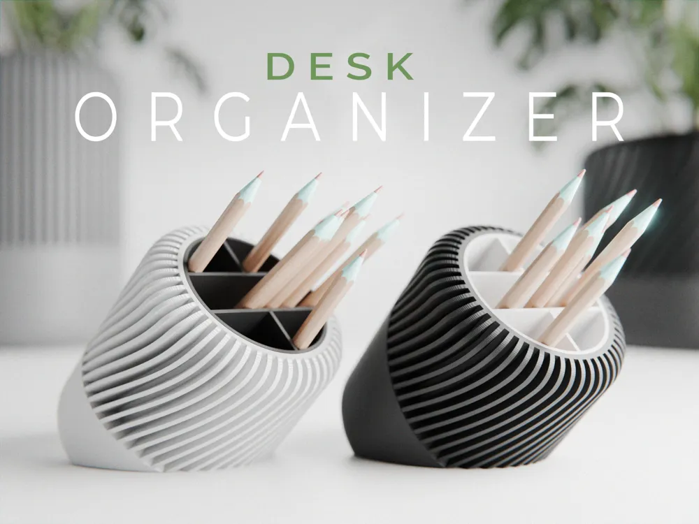 Japandi Desk Organizers 3D printable design