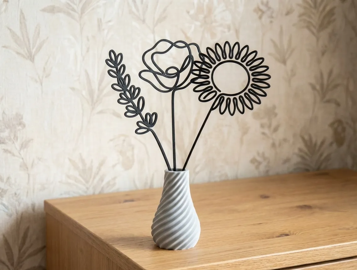 Minimalist Flowers 3D printable design